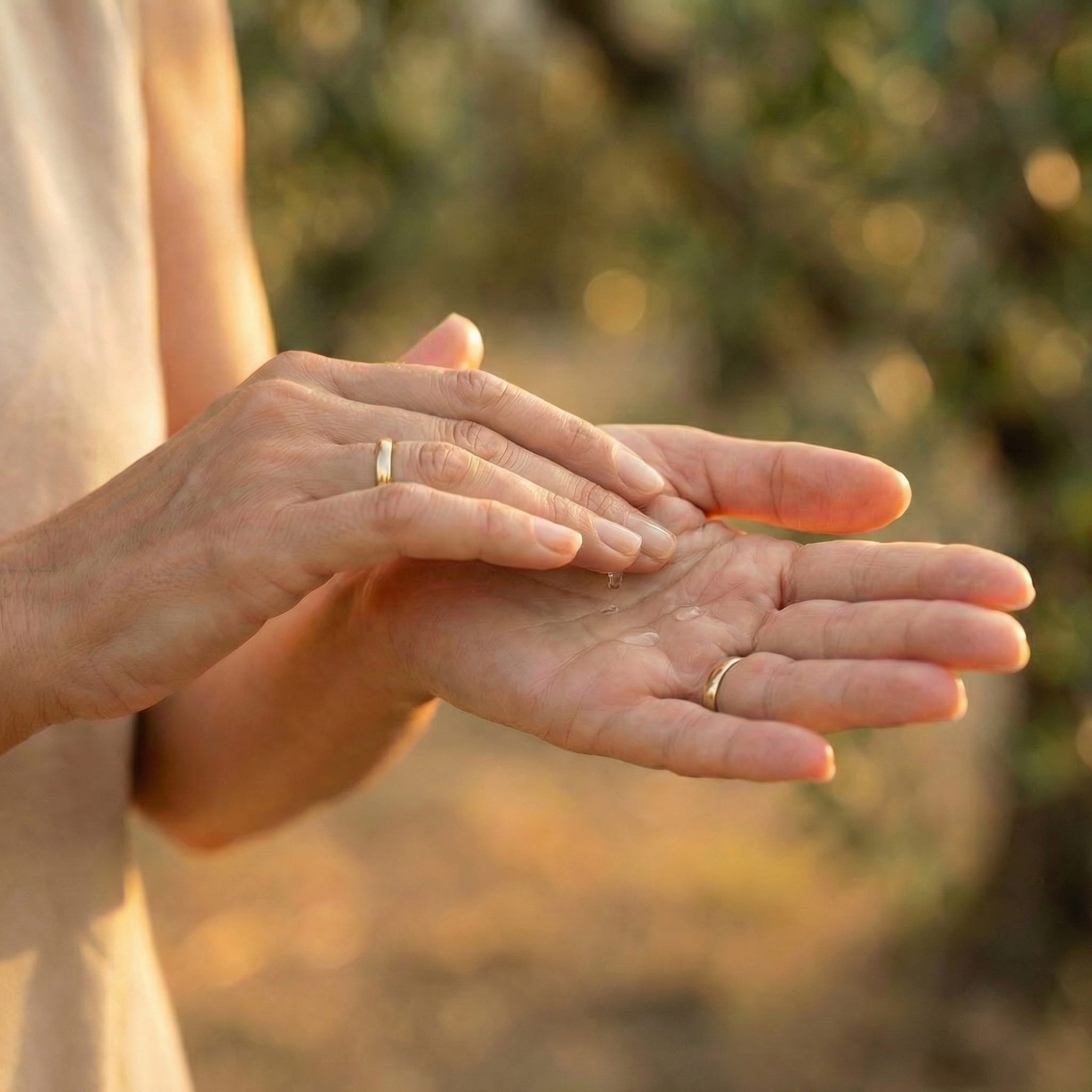 applicazione siero sulle dita